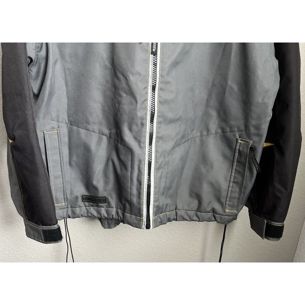 Vintage Ski-Doo Team Bombardier Men's L Jacket Black/Gray - Picture 3 of 12